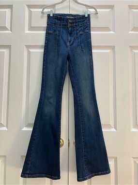 Free People Jayde Flare Jeans High Waist Wide Flare We The Free size 26